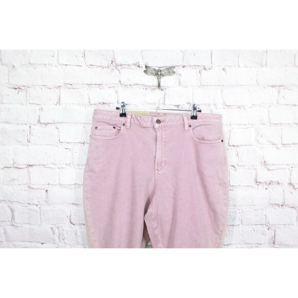 LL Bean BeanFlex Jeans High Rise Slim Leg Ankle Stretch Rose Shadow 18 - Picture 2 of 13